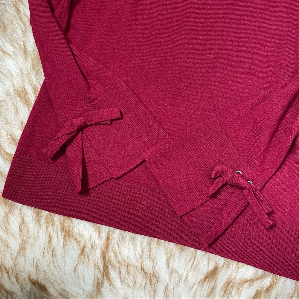 Talbots Split Bell Bow Cuff Sweater - image 7